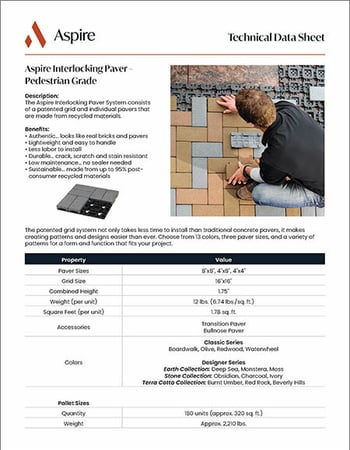 Resources / Support - Aspire Paver Specs & Installation Guides ASPIRE